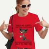 Футболка для женщин Cat Touch My Coffee I Will Slap You So Hard Футболки с принтом Harajuku Женские топы Женская футболка Camiseta Mujer