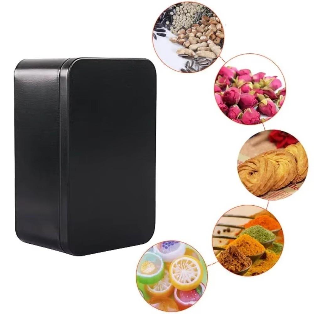 Solid Color Tea Container Square Empty Cans Gift Jars Card Box  Home Storage