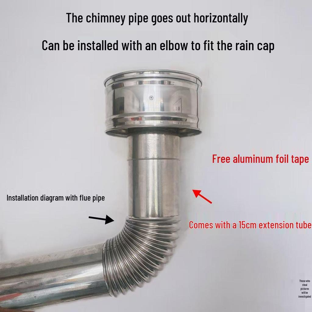 Windproof Stainless Steel Chimney Rain Cap for Wood Stove Exhaust