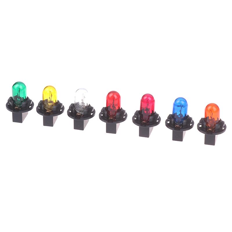 10PC 5W 12V Car Led Bulb Interior Lights Dashboard Heating Indicator Wedge Auto Instrument Lamp Air Conditioning Lamp