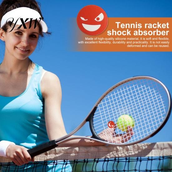 Silicone Racket Dampeners Tennis Vibration Shock Durable Absorbers Reusable Smile Face Racquet String Dampener