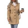 Autumn and Winter Lapel Women's Suit, Slimming and Elegant Overcoat Coat