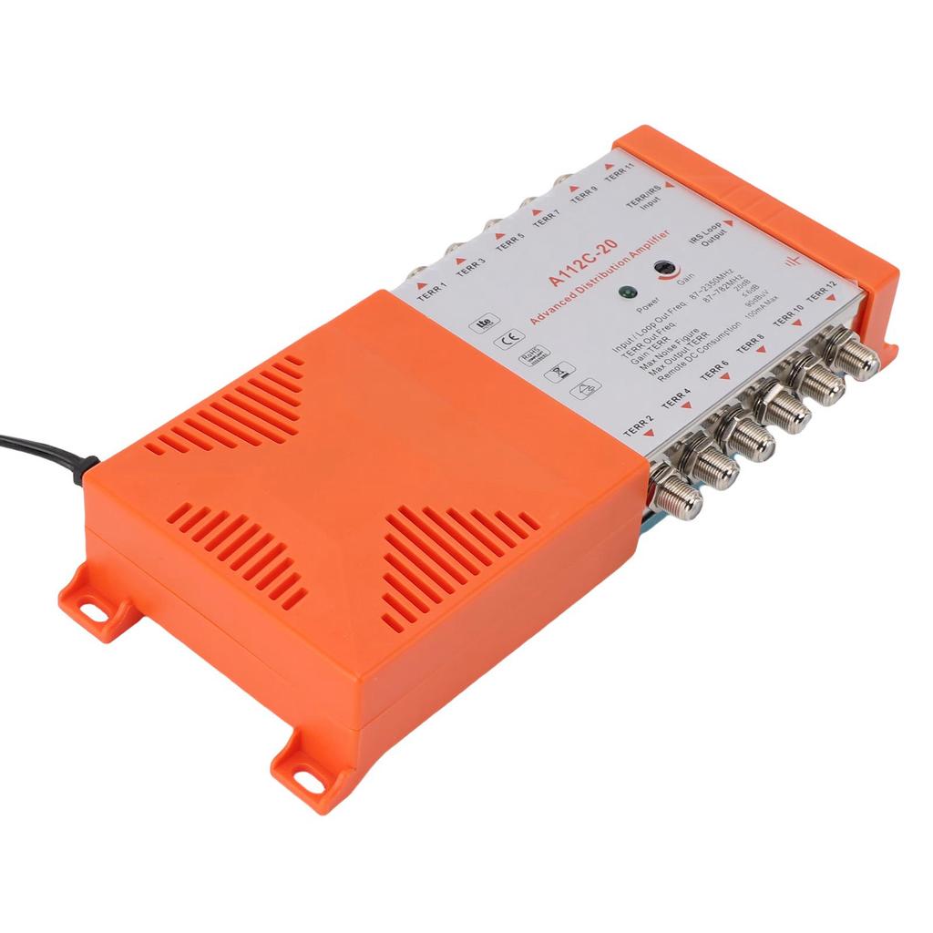 12 Channel Distribution Amplifier IRS Loop Cascading Splitter for TV CATV System Support 4G LTE Filter