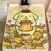 1 шт. Фланелевое одеяло с принтом Pompompurin, Высокое качество, Для всех сезонов, Декор для дома, Тепло и уют, Идеально для Рождественских подарков