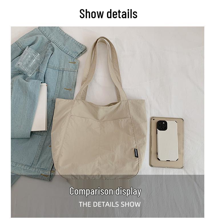 Японская водонепроницаемая нейлоновая повседневная женская сумка-тоут для весны/лета – Большая вместимость, стильная сумка на одно плечо