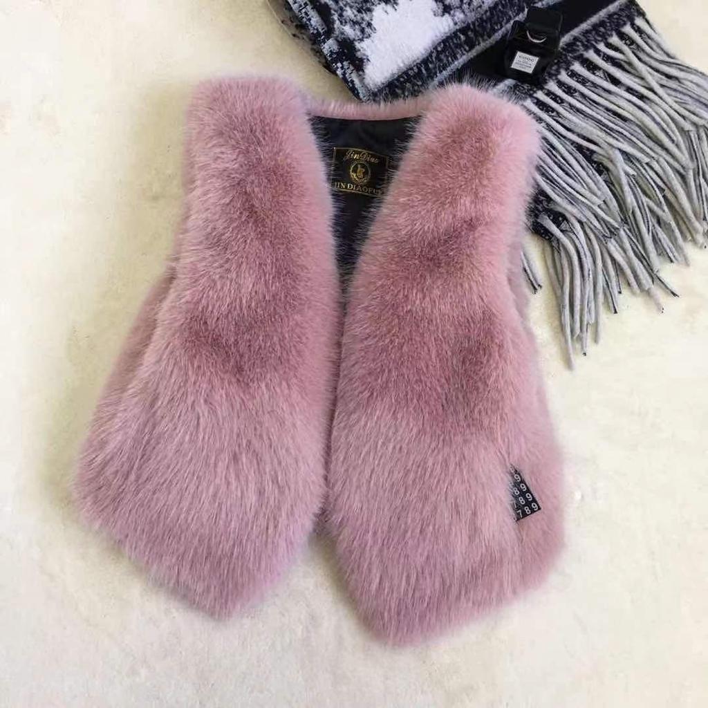 Осенне-зимние модели жилета из искусственного меха лисы, короткий женский, аутентичный, мужской, рождественский красный, маленький человек, маленький аромат