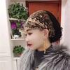 Breathable Floral Embroidery Lace Turban Cap for Women
