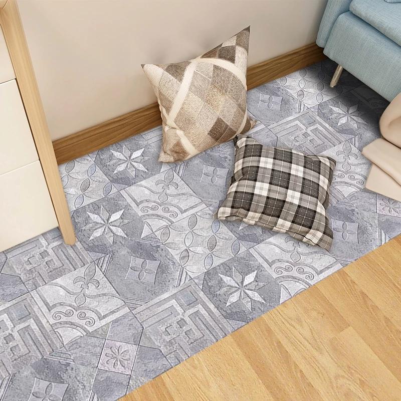 10 шт./компл., мраморная текстура, матовая плитка, наклейки на стену для пола, кухни, ванной комнаты, обои для пола, нескользящие наклейки на стены