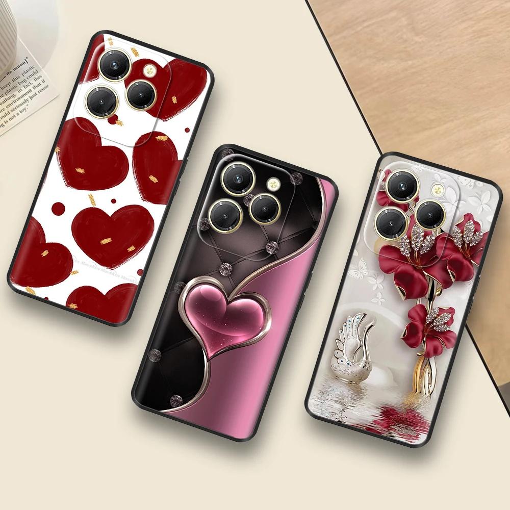 Для чехла Infinix Hot 40 Pro Ударопрочный Силиконовый Мягкий Чехол для Телефона Задняя Крышка для Infinix Hot 40 Pro Hot40 40i Hot40i Чехлы Fundas