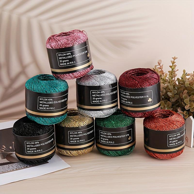 120м ПЭТ Универсальная Золотая Серебряная Гибкая Металлическая Нить Сверкающая Ручной Вязки Блестящая 2мм Прочная Блестящая Пряжа Ремесленного Качества