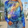 Women's Long-Sleeved T-Shirt Autumn Everyday Women's T-Shirt Round Neck Long-Sleeved Top 3D Printed Women's Clothing