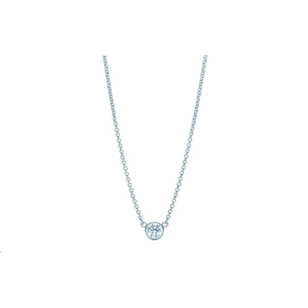 Tiffany & Co. Elsa Peretti® Diamond-Studded Platinum Necklace Women necklace Silver GRP00436