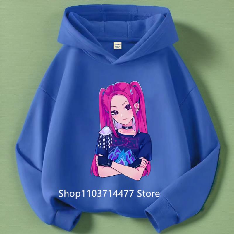 K-pop Demon Hunters Hoodies Boys Girls Long Sleeve Outerwear Saja Boys Print Hooded Coat for Children Fashion Pullover Kids Tops
