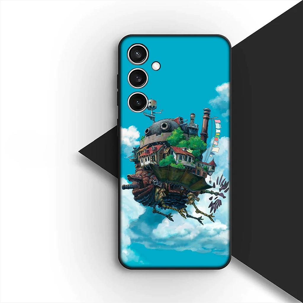 Для Samsung Galaxy S20 S22 S21 FE Ultra Plus A07 A17 A15 A16 A25 A57 A37 Чехол для телефона Howls Аниме Движущийся Мультяшный Замок
