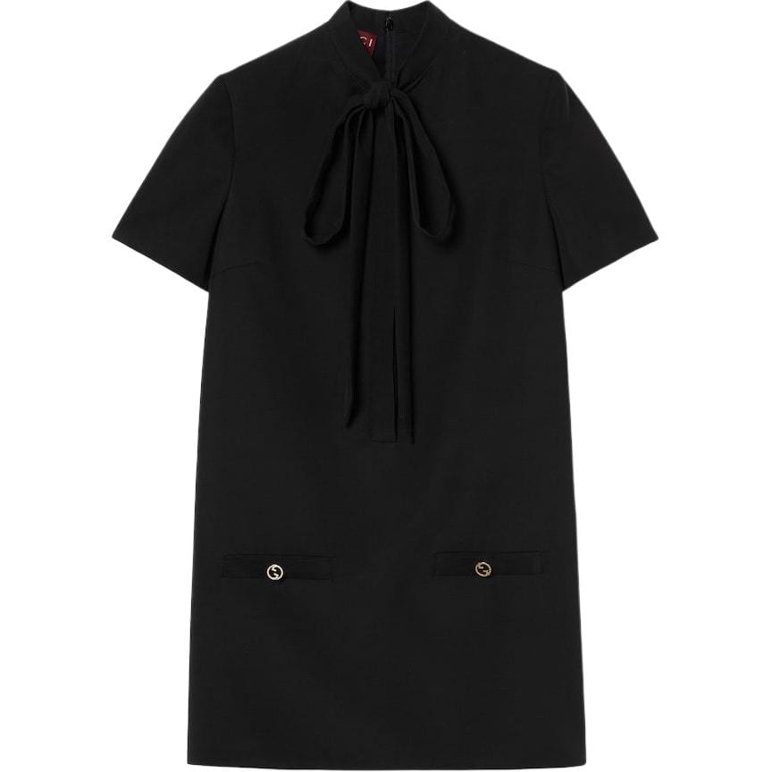 Gucci Платье с деталями-галстуками из кади 788667-ZAQ1L-1000