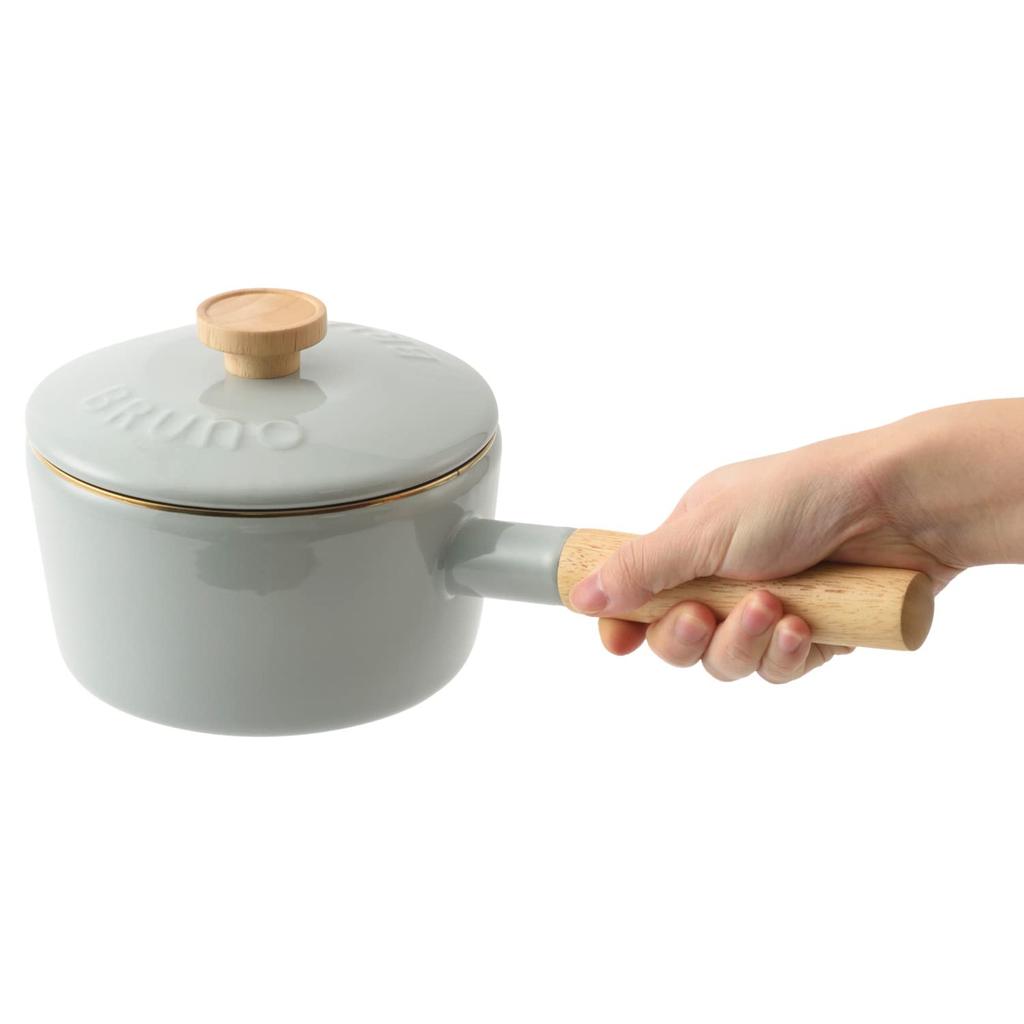 BRUNO Fuji Enamel Saucepan, 16cm, BHK281 [6760928] Greige
