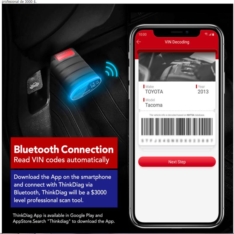 Полносистемное считыватель кодов Thinkdiag OBDII с 16 функциями сброса для Android/IOS Версия обновления сканера Easydaig