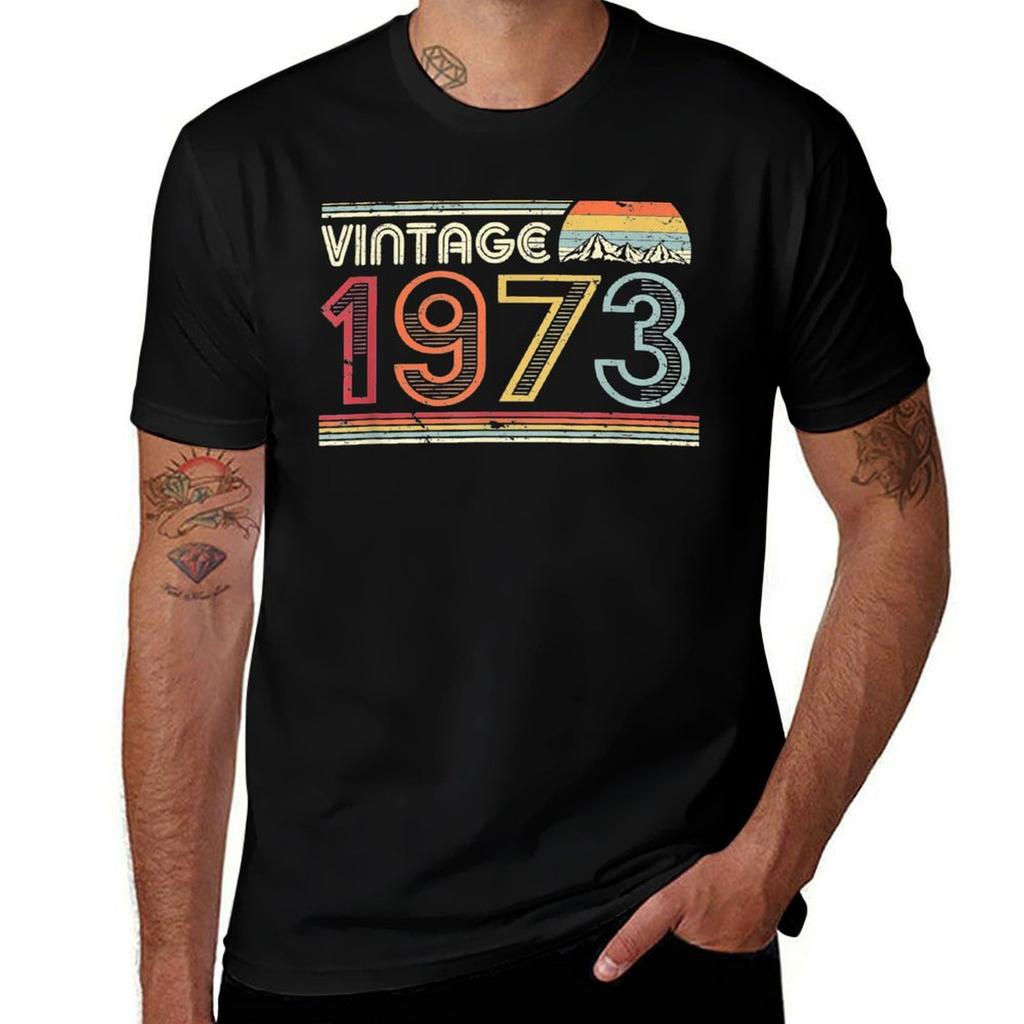 1973 Vintage Tee. Retro . T-Shirt Graphic Short Sleeve Top