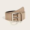 Maillard Styles Suede Leather Wide Belt Trendy Business Waist Strap Trouser Dress Belts  Gifts
