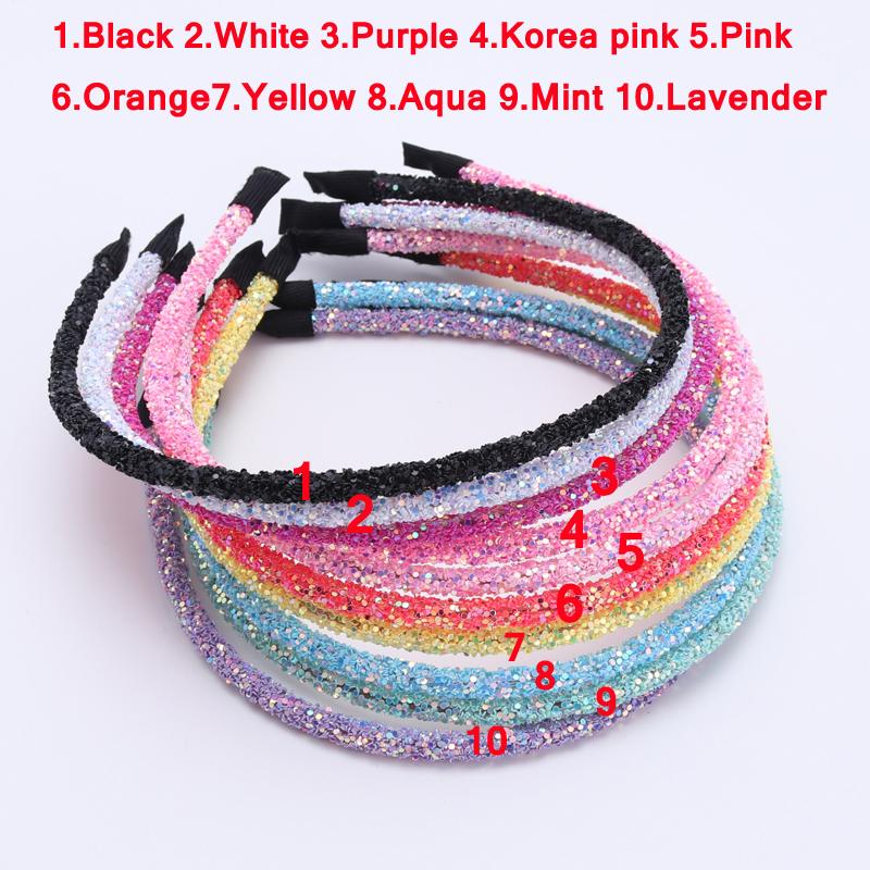 3 Piece Girls Glitter Hair Accessories Kids Soft Hair Bands Headbands Children Party Hairbands