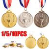 1/5/10 шт. Золотая Серебряная Бронзовая Медаль Победителя Награда Футбольные Соревнования Призы Награда Медаль Для Игр На Открытом Воздухе Сувенирные Подарки