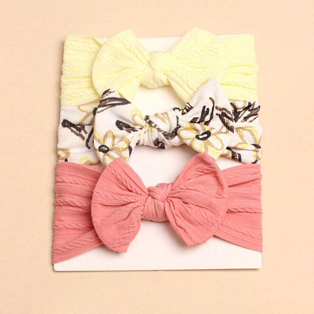 3Pcs/Lot Soft Baby Headbands Elastic Headwear Cute Headwrap  for 0-2Years