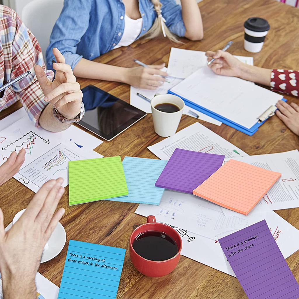 Липкие заметки 100 X 150 мм 45 блоков 6 цветов прочные самоклеящиеся блокноты для заметок