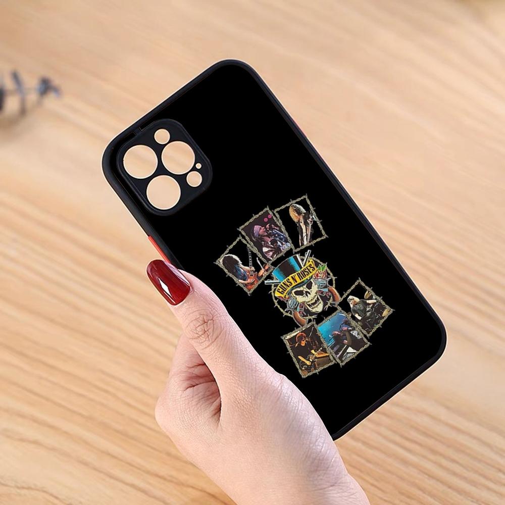 Чехол для телефона Guns N Roses Good Time Черный Матовый Для IPhone 16ProMax 15 13 12 11 14 Pro Max Mini Plus SE2020 XS Max XR