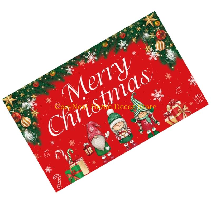 92MF 70.8x43.3Inch Christmas Scene Backdrop Polyester Cloth For Indoor Holiday Party Decorations And Photography Backgrounds