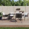VidaXL Garden Dining Set 5 Pcs Cushions Wicker Steel 3187053