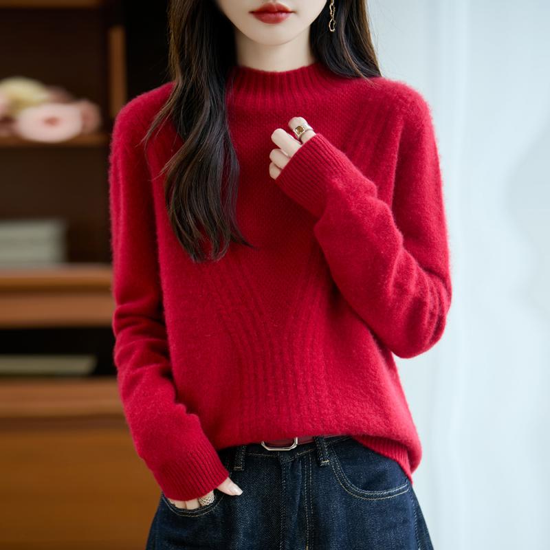 Женский кашемировый свитер Qinghe кашемир 30% кашемир 70% шерсть осенне-зимний пуловер теплый и модный
