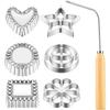 2-Piece Set Aluminum Alloy Non-stick Spoon Frying Mold Rosette Cookie Waffle Cake Ring Molds Shredded Carrot Cookie Kitchen Baking Gadgets