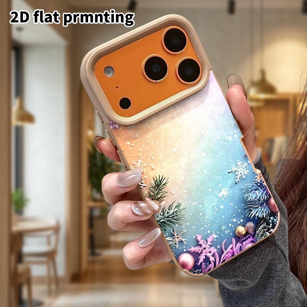 Phone Case: Lambskin 2D Flat Samsung Galaxy A34 A35 M05 M06 S20 S22 S21 FE Plus 5G Protective Case, Gradient Christmas, Christmas and Halloween Gift