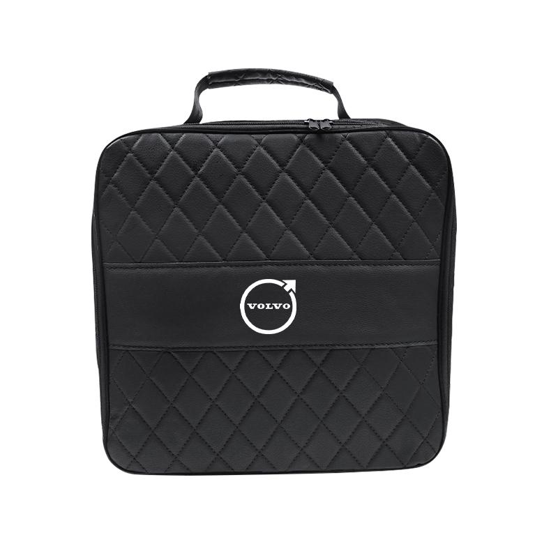 Leather Car Charging Cable Storage Box New Energy Charger Portable Bag For Volvo Rdesign V60 V40 S80L XC90 S60 S40 C30 XC60 V50