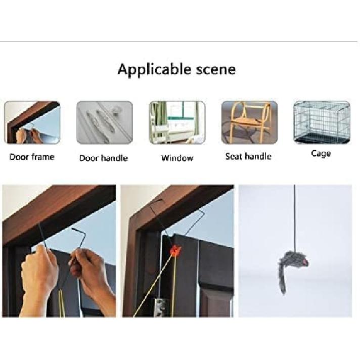 2 Pack Hanging Door Bouncing Mouse Cat Toy
