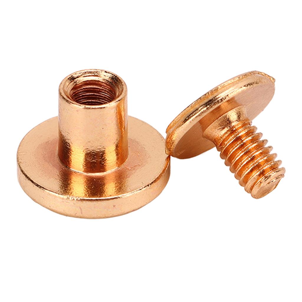 200 шт. Винт для переплета книг 9x6,5 мм Сделай сам Кожа Гальваническое покрытие Равномерное покрытие Переплетные винты