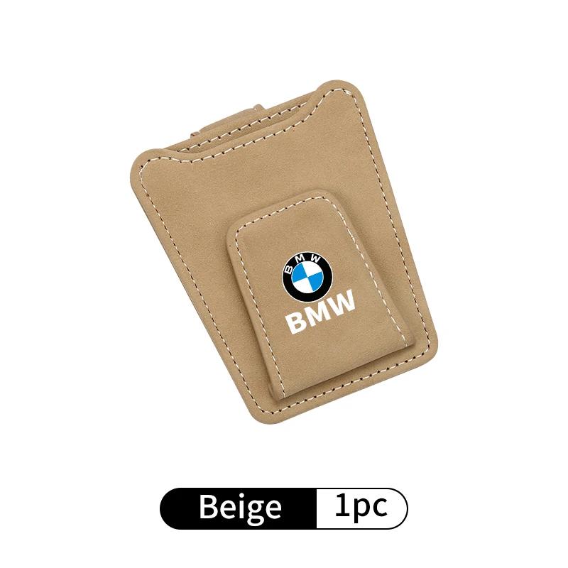 BAAL1 New 2025 Car Glasses Clip Sun Visor Card Glasses Holder Cars Accessories For BMW Motorsport X1 X3 X5 E39 E46 E90 F20 E60 F30 E36