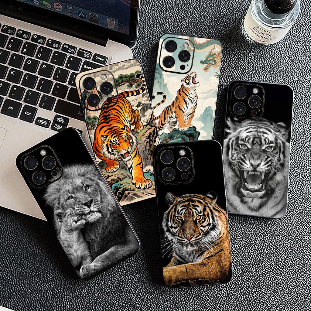 Чехол для OPPO A40 A80 A60 A38 A79 A15 A16 A17 A18 A58 A78 A57 A53 A40M 4G 5G Защитный чехол для телефона Тигр выслеживает Волк Искусство