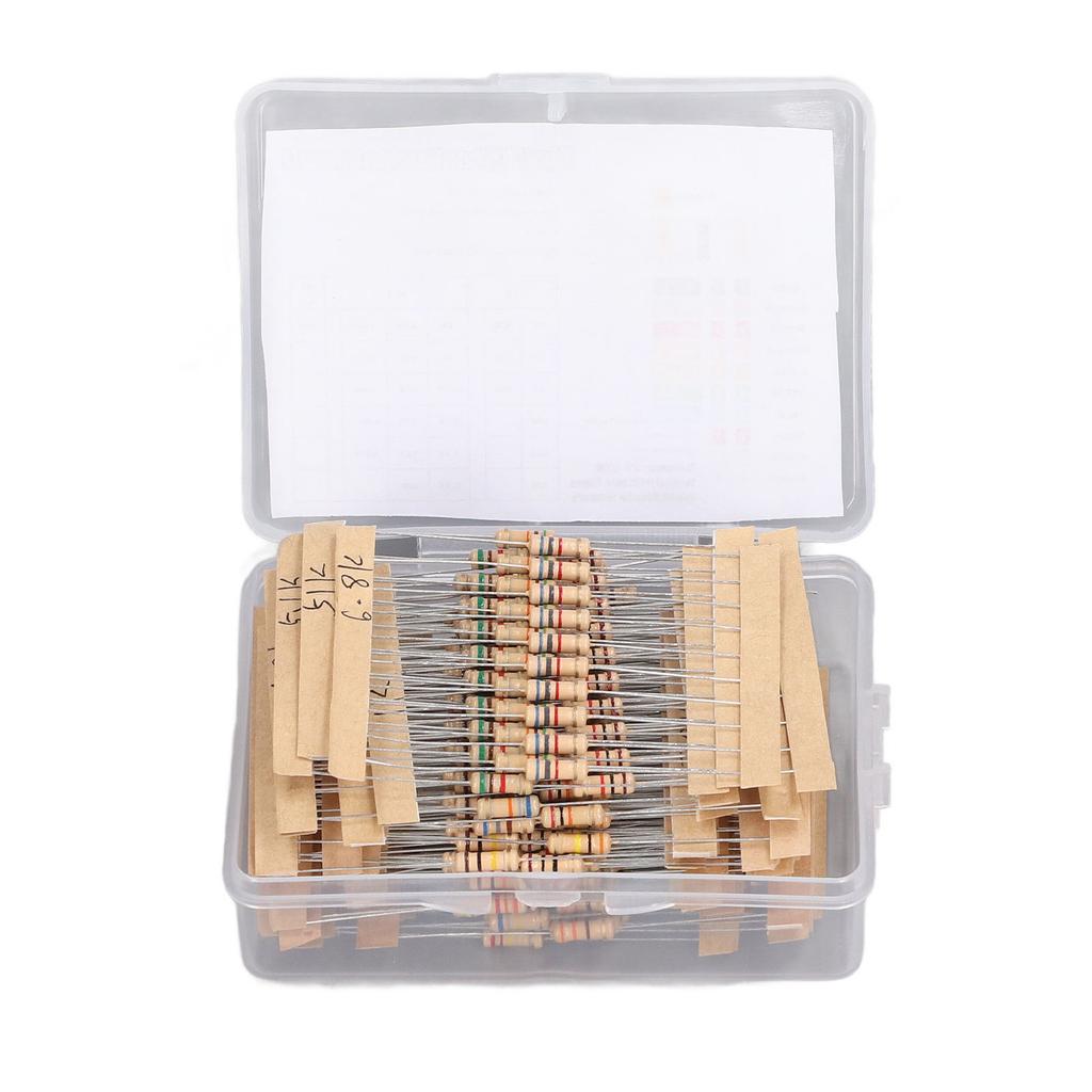 300PCS Carbon Film Resistors Assortment 12W 5percent  Tolerance 10R to 1M Electronic Resistor for