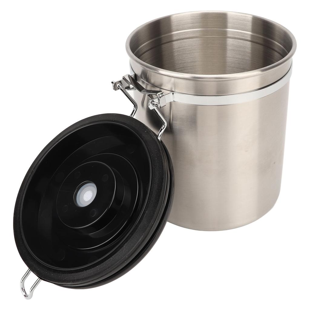 Airtight Stainless Steel Coffee Bean Container Coffee Canister Kitchen Food Storage Container with