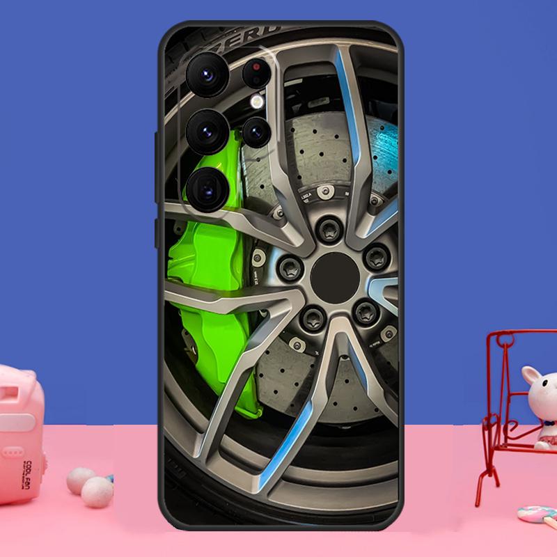 Чехол-колесо для гоночного автомобиля для Samsung Galaxy S24 S23 S22 Ultra S20 S21 FE Note 20 S8 S9 S10 Note 10 Plus