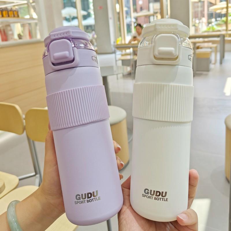 Couple Vacuum Insulated Water Bottle 700ml - Sports Outdoor Dual Drink Cup