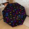 1 шт. зонт с красочным узором из звезд, автоматическое открытие и закрытие, высококачественный дорожный зонт, легкий и портативный, -78