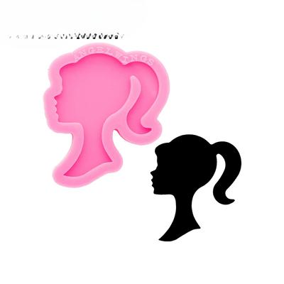 Супер глянцевая девушка эпоксидная смола формы кошка форма для брелка кулон силиконовые формы смола своими руками для изготовления ювелирных изделий