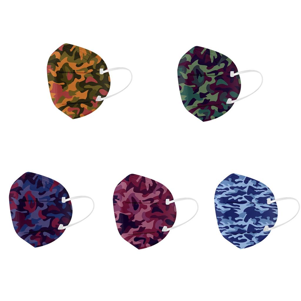 50 шт. 5-слойная маска с принтом для взрослых, пылезащитный ветрозащитный фильтр для защиты от тумана и загрязнения