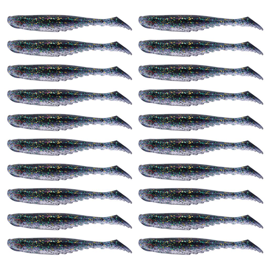 20Pcs Artificial Simulation Silicone Fishing Lure Soft Bait T Tail Soft Worm Accessory