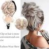 Ленивый пучок Накладка на волосы Зажим-краб - Растрепанный Объемный Вьющийся Пучок-пончик