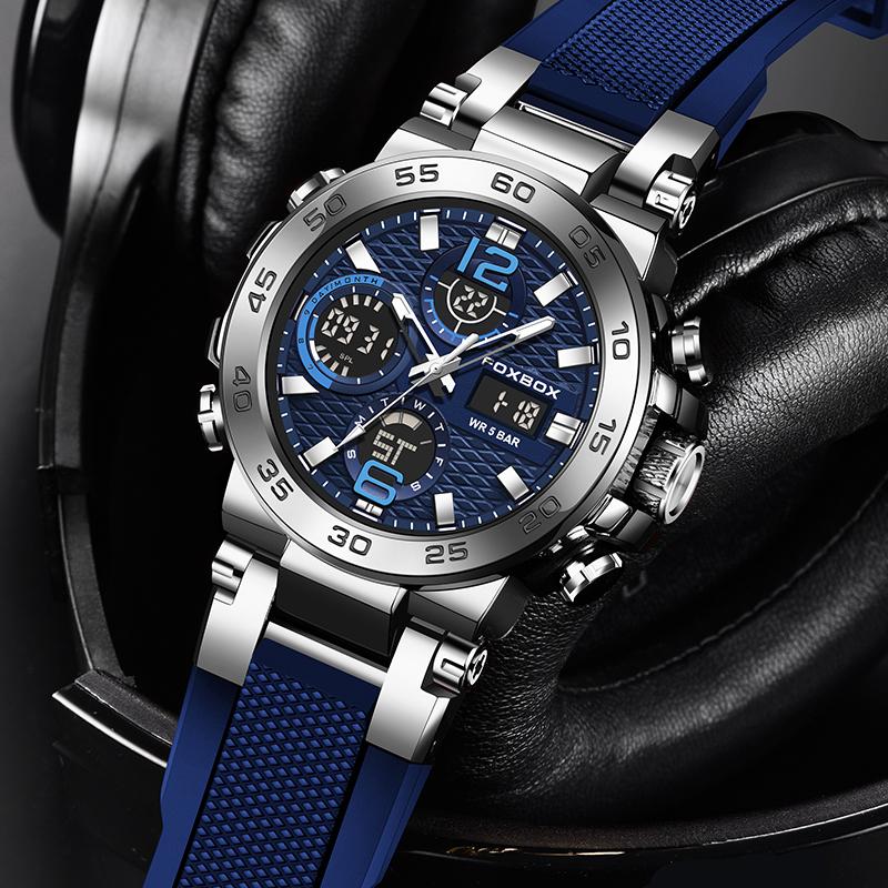 LIGE новые модные мужские часы 50 м водонепроницаемые светящиеся спортивные кварцевые часы автоматические наручные часы с датой и временем