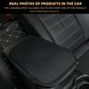 Car Plush Armrest Box Cushion Flannel Furry Armrest Box Pad Cover (Black)