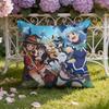Аниме I-Isekai Q-Quartet Наволочка для подушки Домашняя и автомобильная Двухцелевая наволочка: Двусторонняя конструкция для максимального комфорта